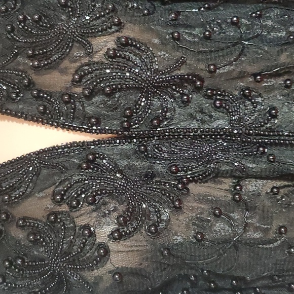 3/4 Length Formal Beaded Lace Jacket - Picture 2 of 4